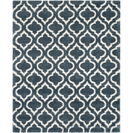 Safavieh Sgh-Hudson Shag Power Loomed Large Rectangle Rug; Slate Blue & Ivory - 9 x 12 ft. SGH284L-9